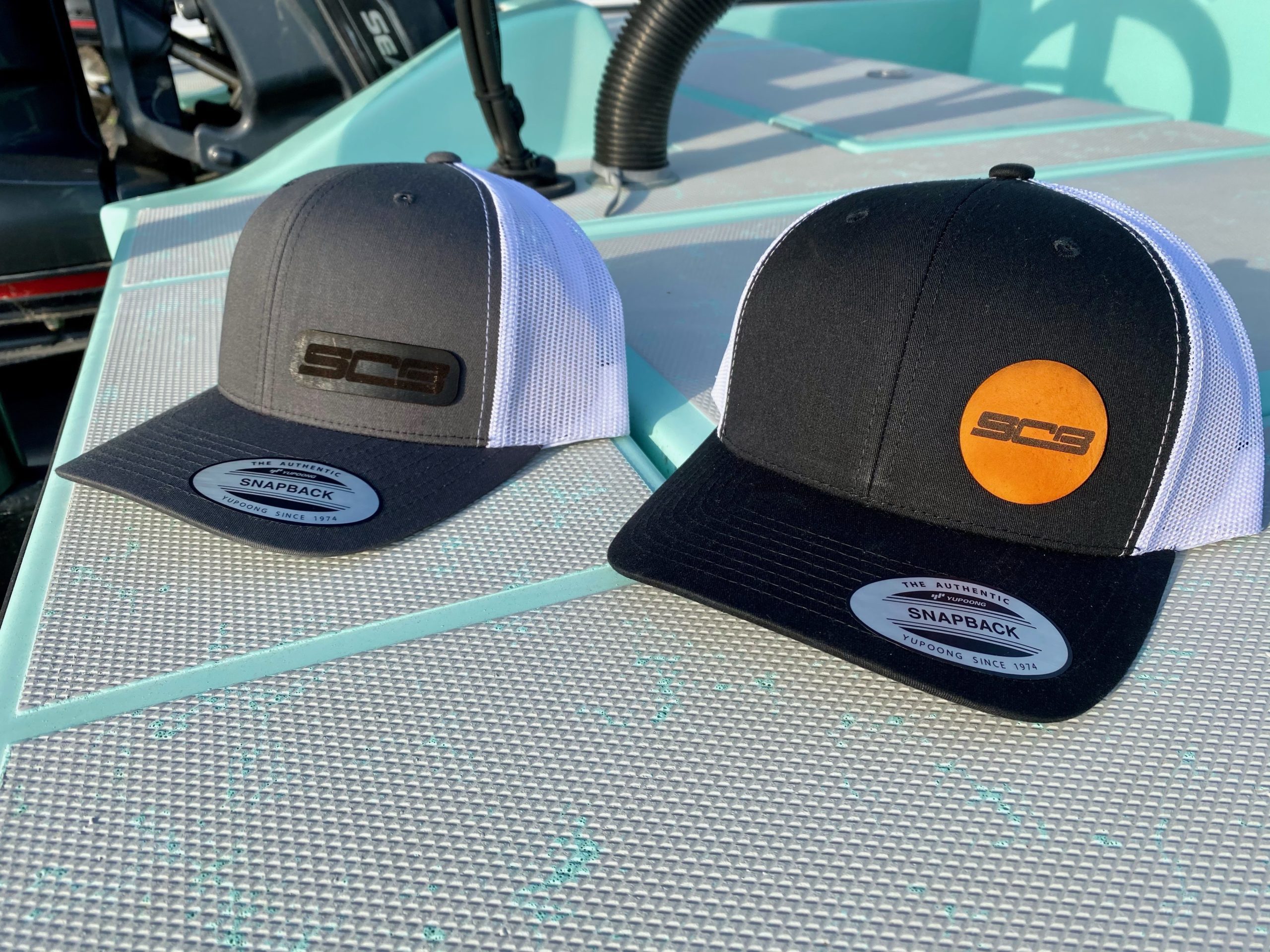 Custom Leather Patch Hat | SCB Boats 